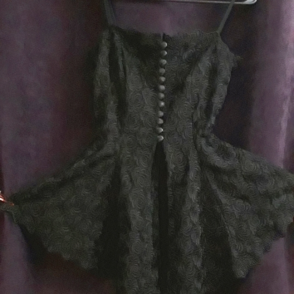 Embroidered goth top